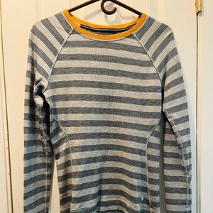 Smartwool 250 Thermal Merino Base Layer Crew Womens Medium Shirt Striped